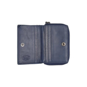 Navy Leather Wallet Sionel, detail view 3