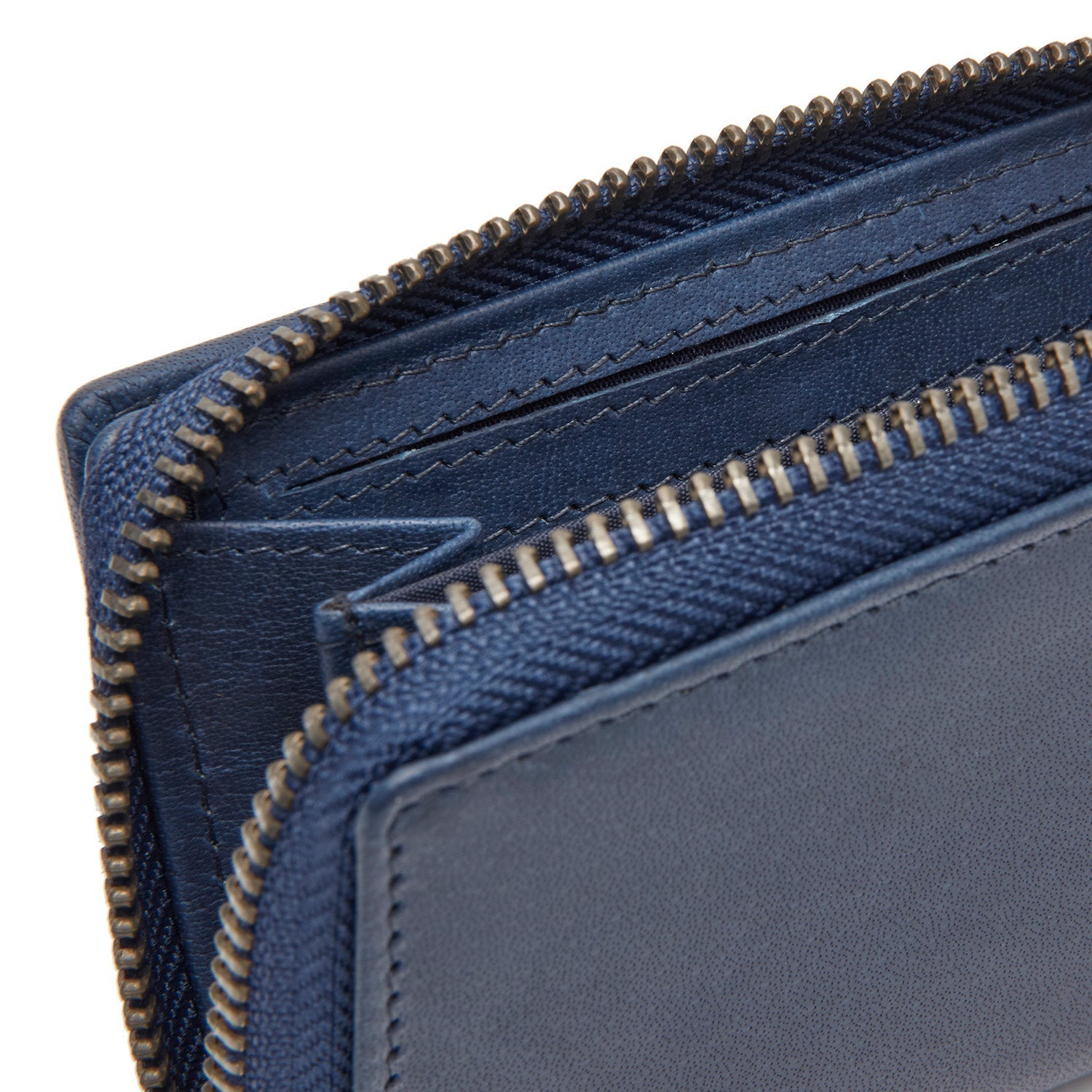 Navy Leather Wallet Sionel, product view 2