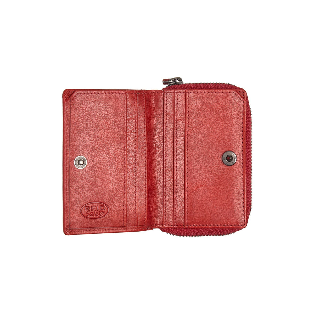 Red Leather Wallet Sionel, detail view 3