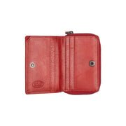 Red Leather Wallet Sionel, detail view 3