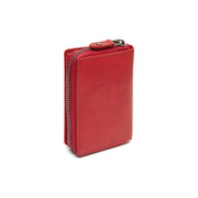 Red Leather Wallet Sionel, detail view 4