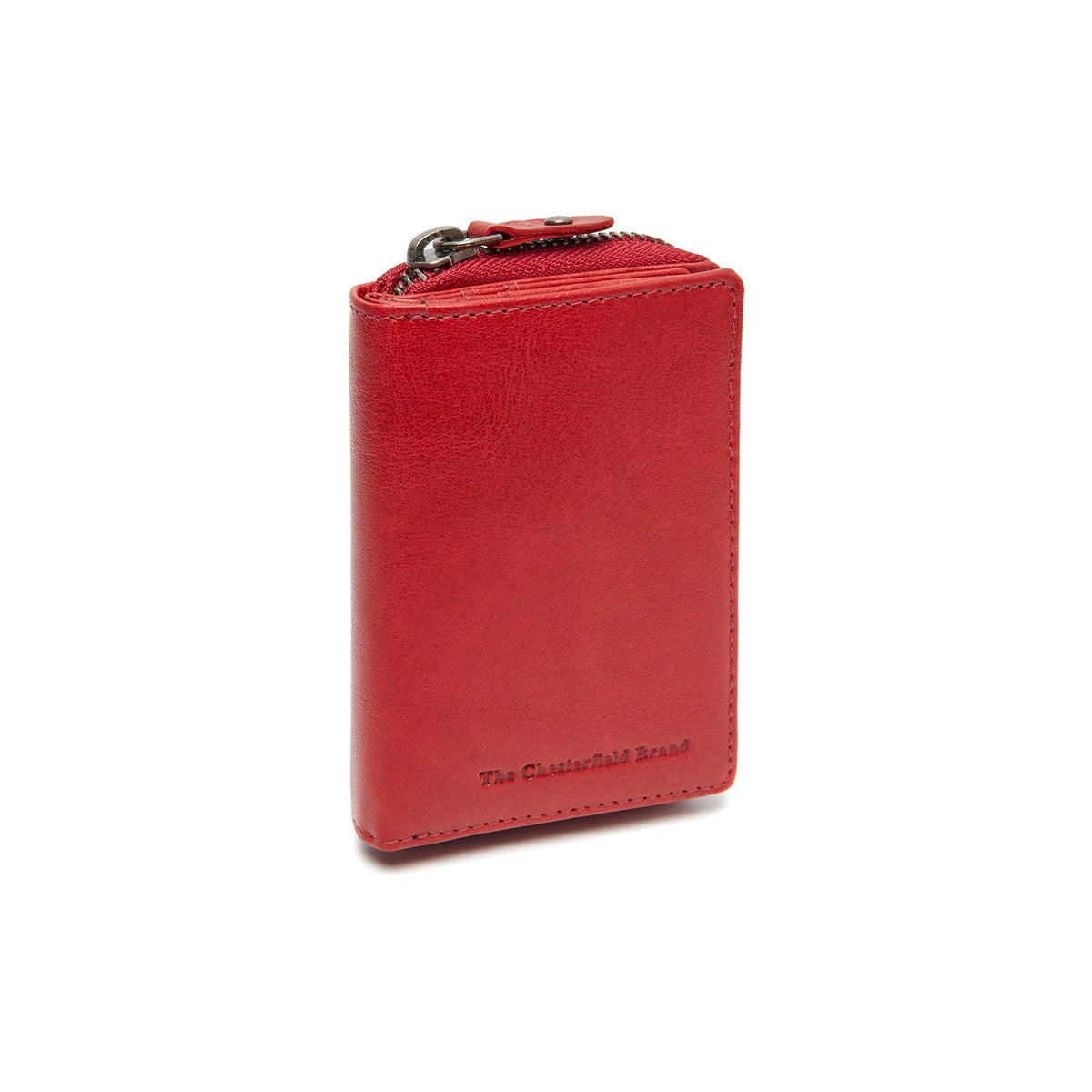 Red Leather Wallet Sionel, front view