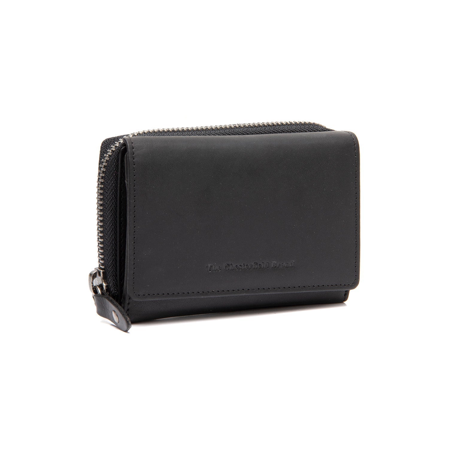 Black Leather Wallet Sorraia, front view