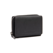 Black Leather Wallet Sorraia, front view