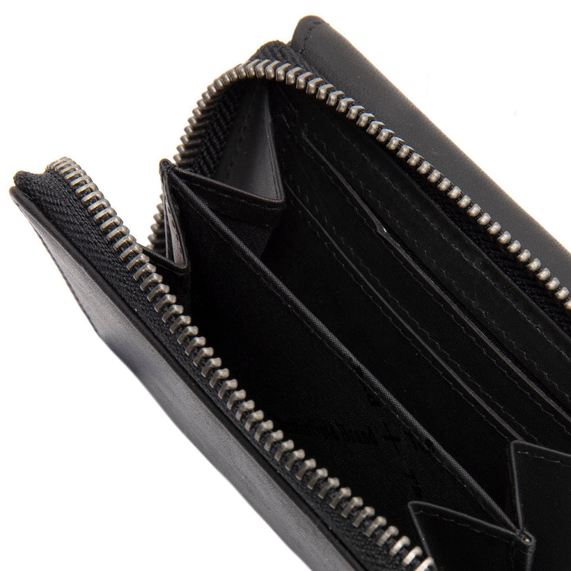 Black Leather Wallet Sorraia, front view