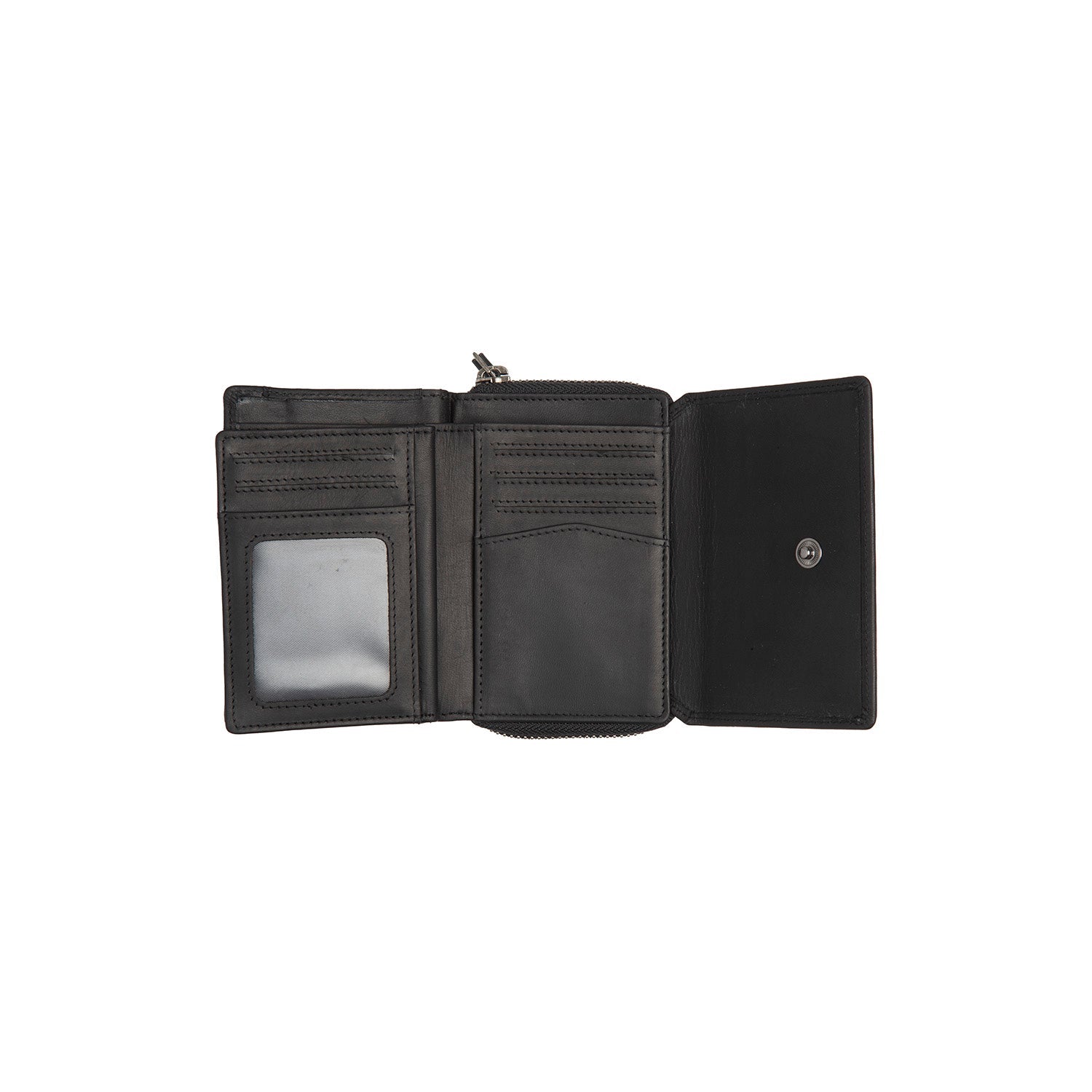 Black Leather Wallet Sorraia, product view 3