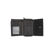 Black Leather Wallet Sorraia, product view 3
