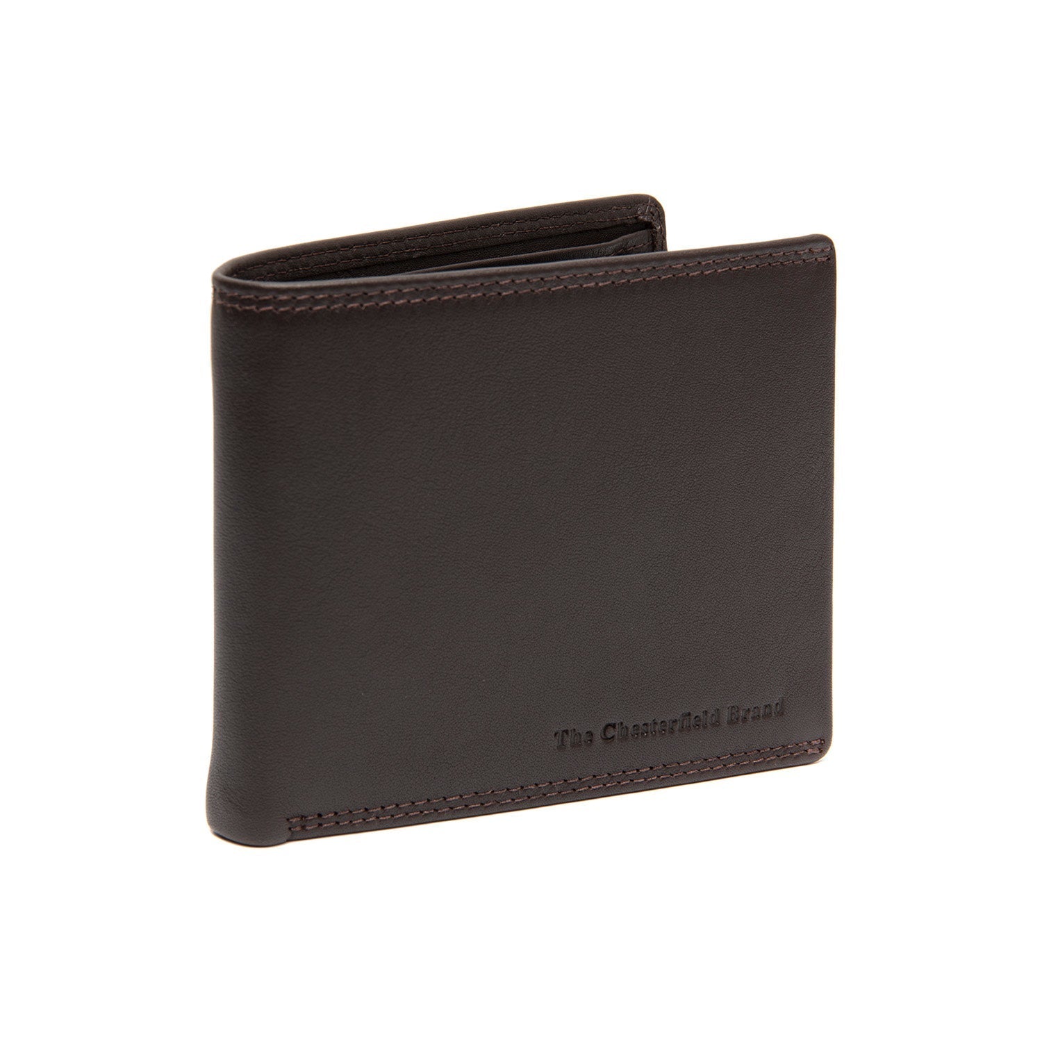 Brown Leather Wallet Stephens, front view