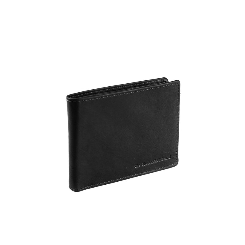 Black Leather Wallet Timo, front view