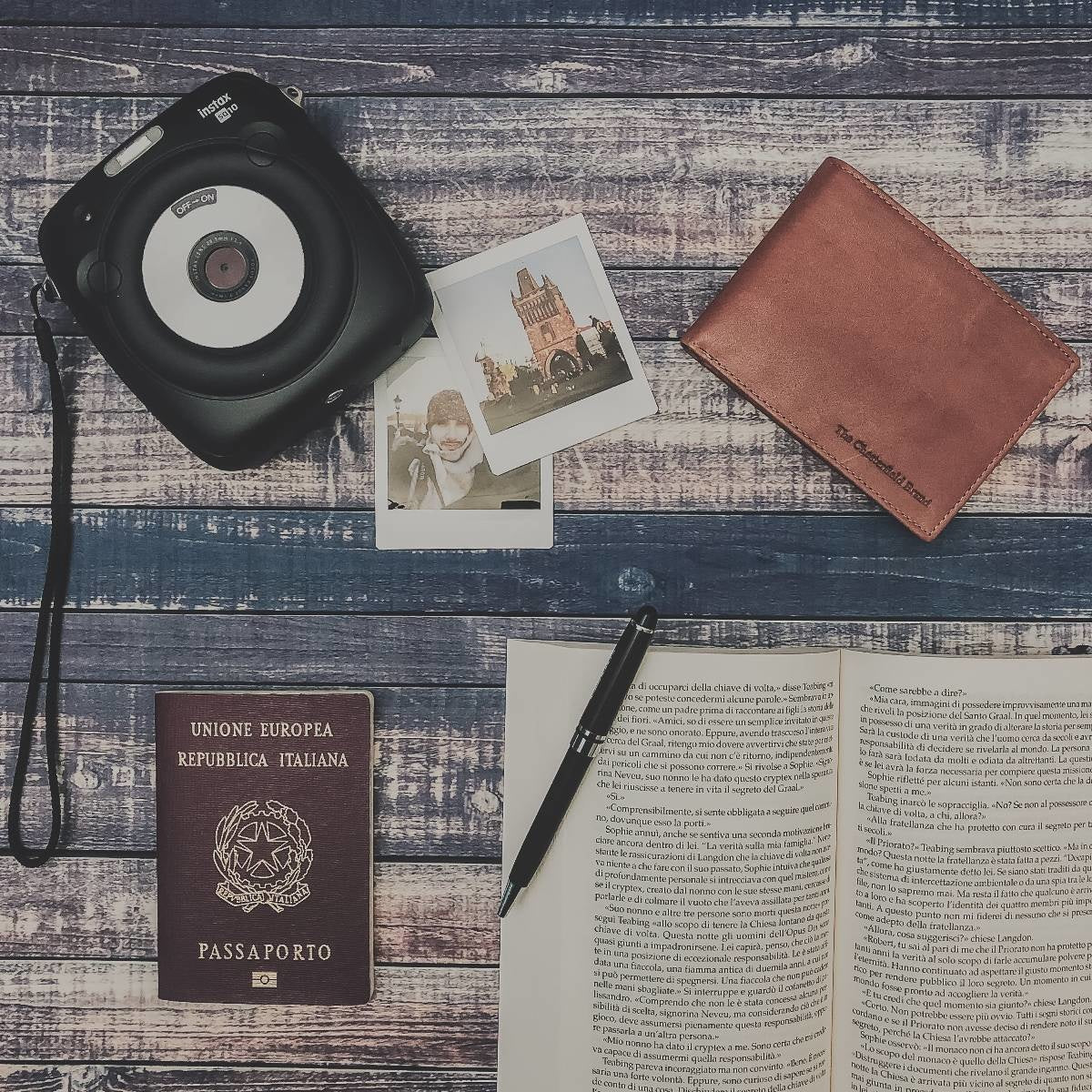 Cognac Leather Wallet Timo, product view 2
