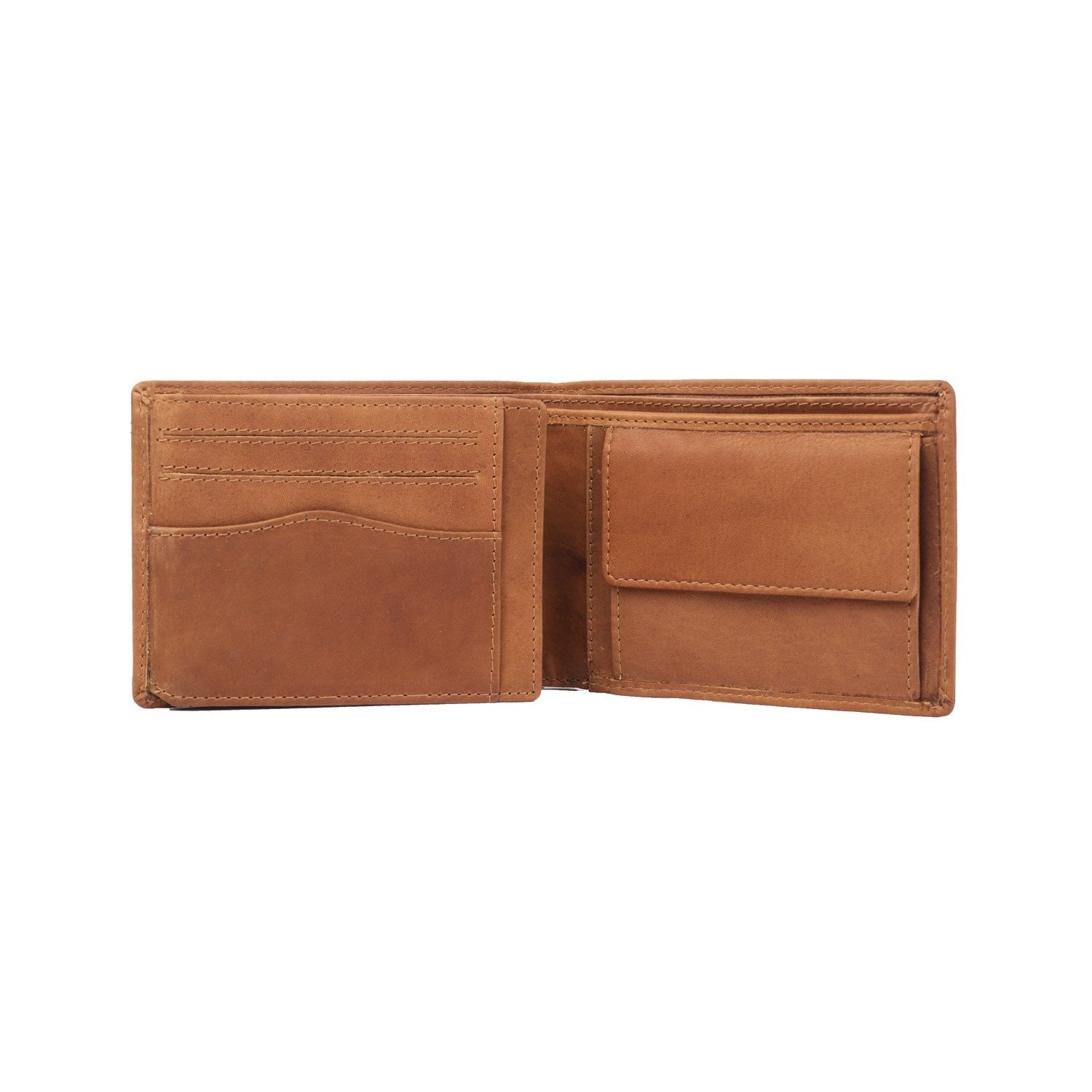 Cognac Leather Wallet Timo, product view 3