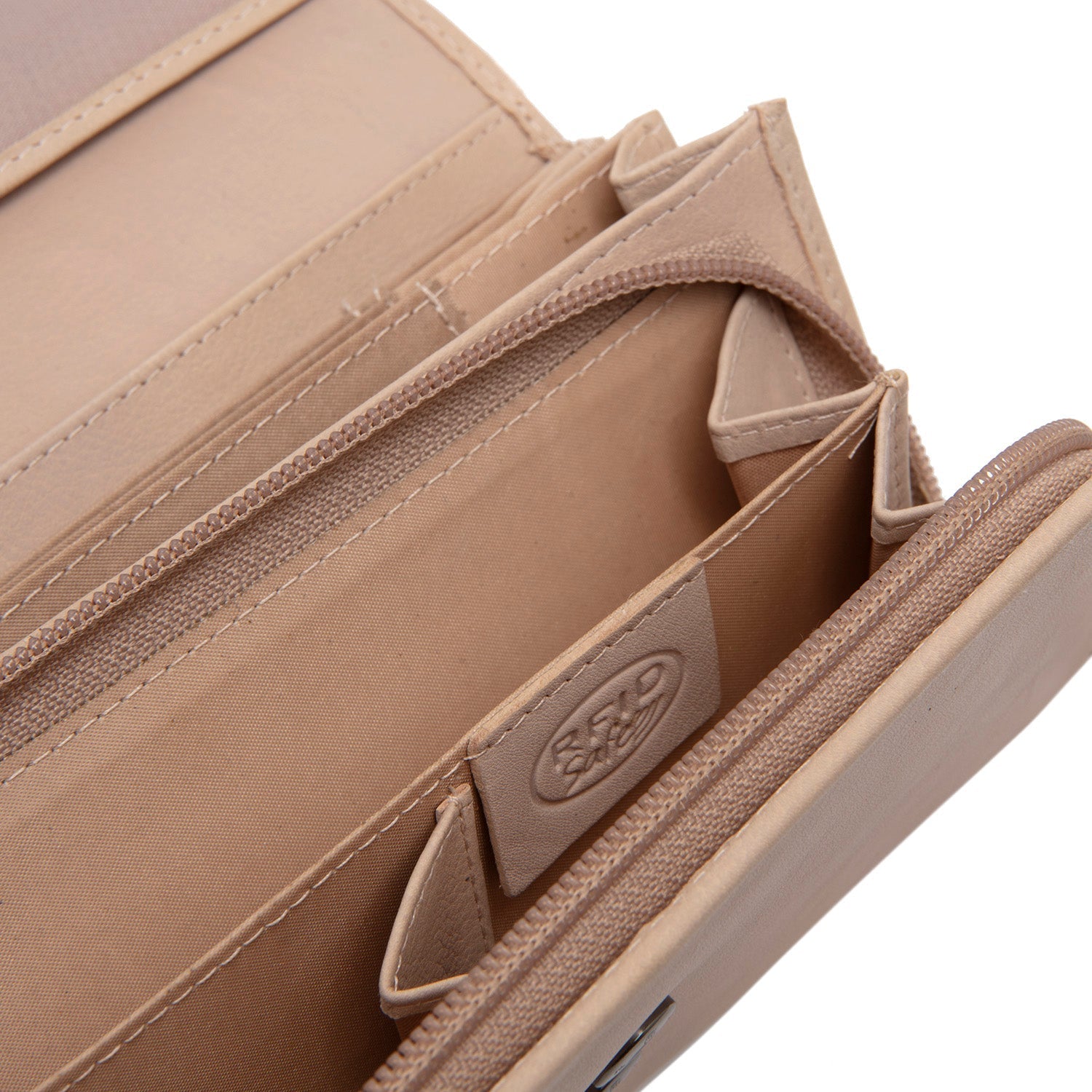 Beige Leather Wallet Valetta, detail view 3