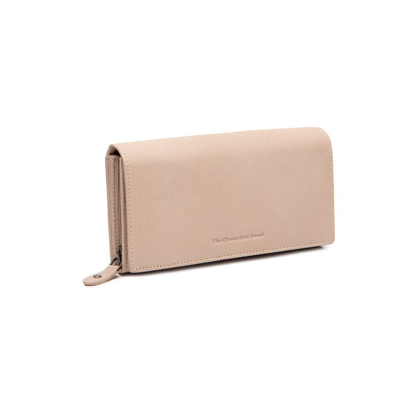 Beige Leather Wallet Valetta, front view