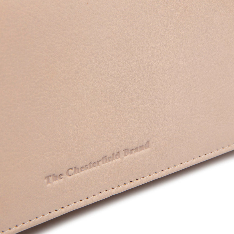Beige Leather Wallet Valetta, front view