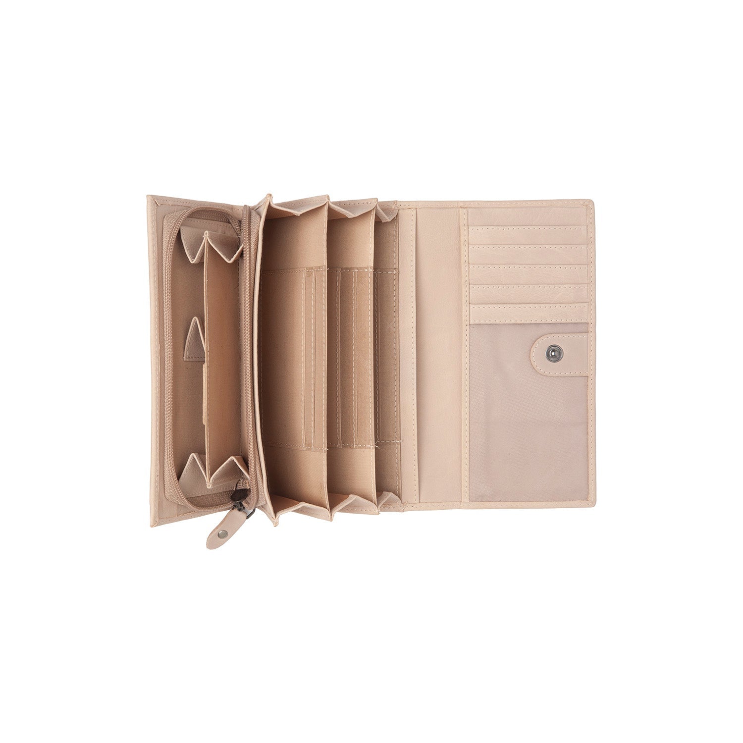 Beige Leather Wallet Valetta, product view 3
