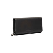 Black Leather Wallet Valetta, front view