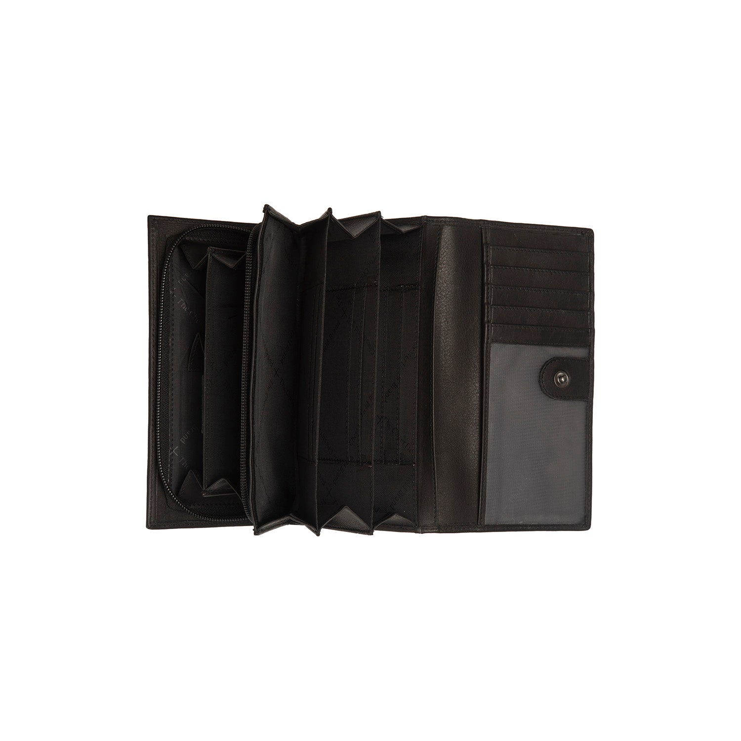 Black Leather Wallet Valetta, product view 2