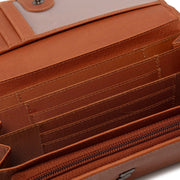 Cognac Leather Wallet Valetta, detail view 1