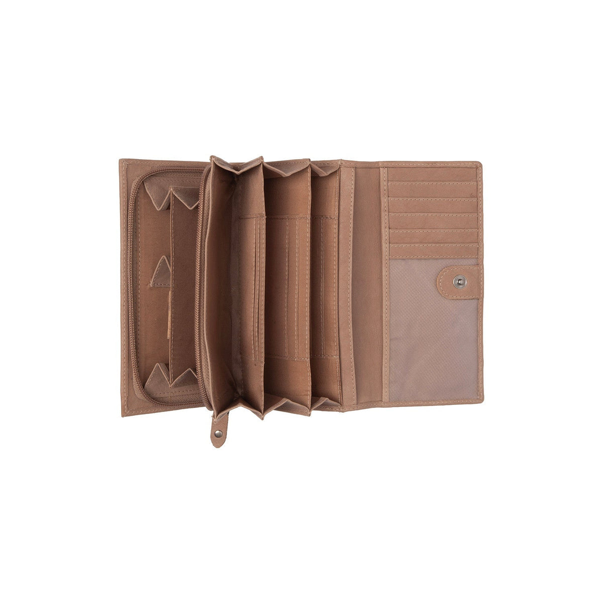 Taupe Leather Wallet Valetta, detail view 3
