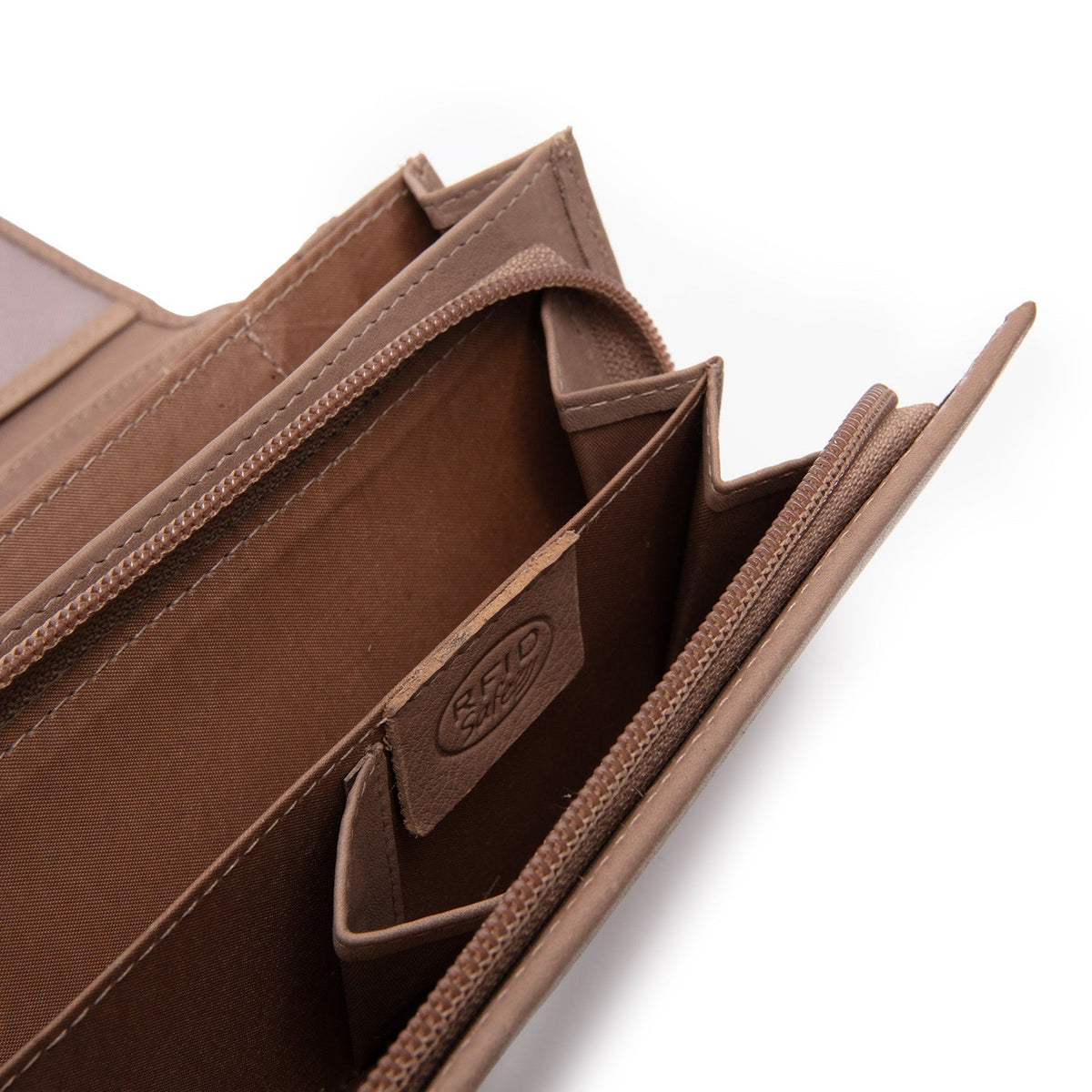 Taupe Leather Wallet Valetta, detail view 5