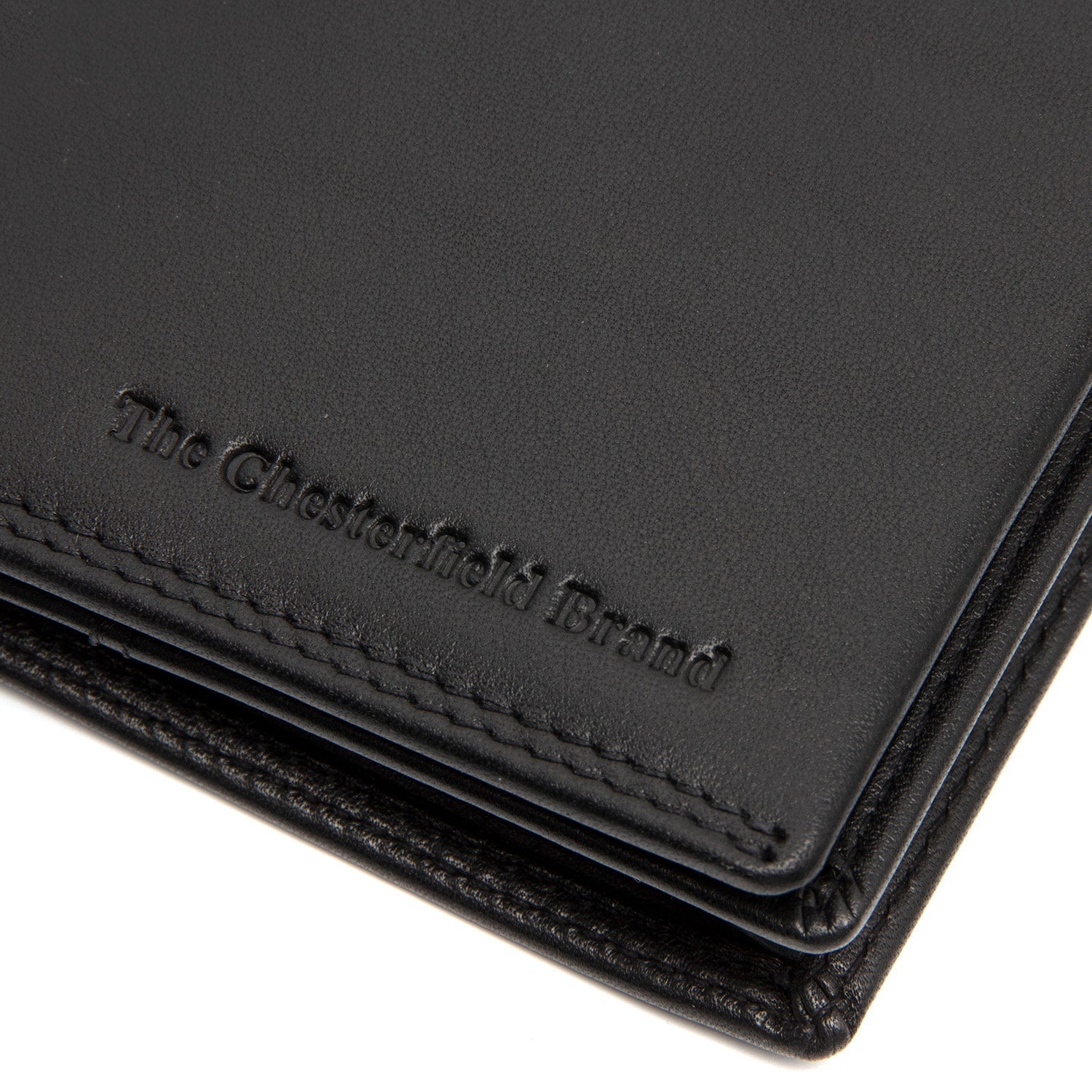 Black Leather Wallet Vincent, detail view 1