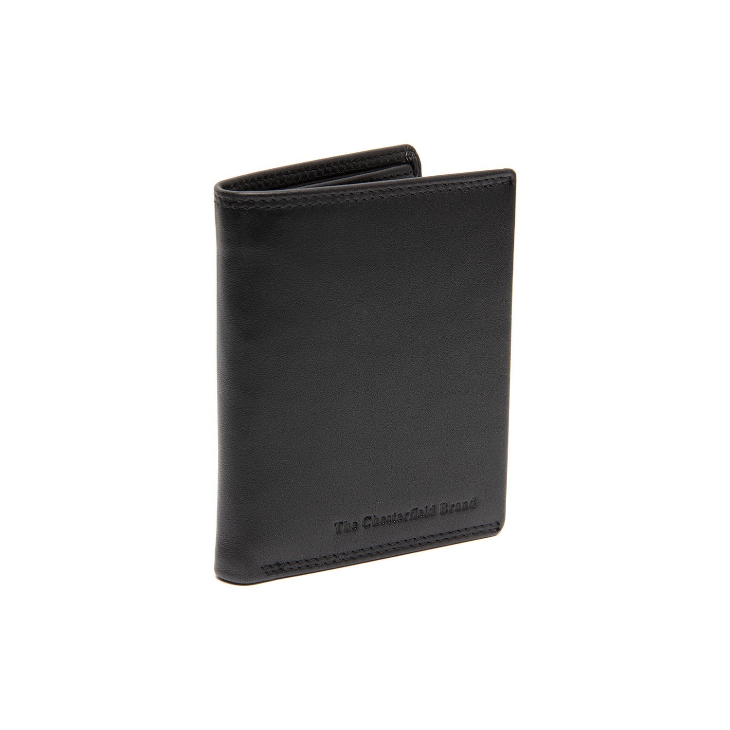 Black Leather Wallet Vincent, front view