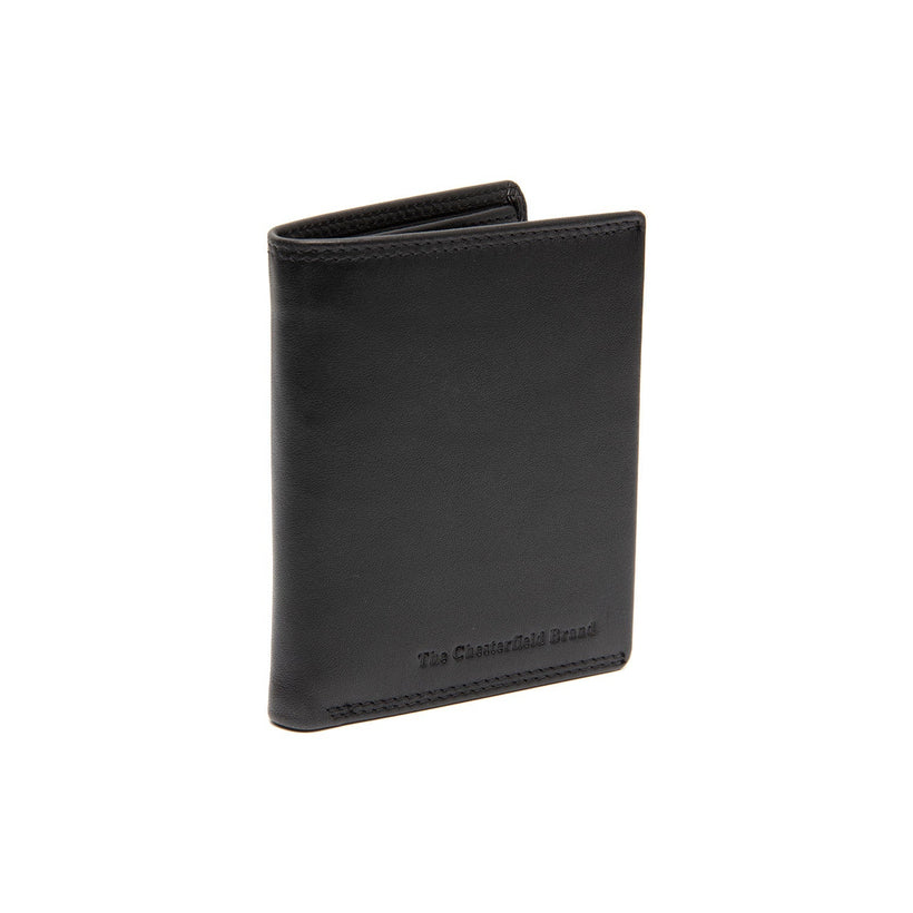 Black Leather Wallet Vincent, front view