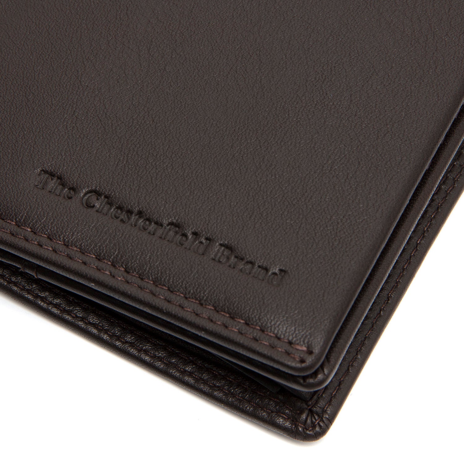 Brown Leather Wallet Vincent, detail view 1