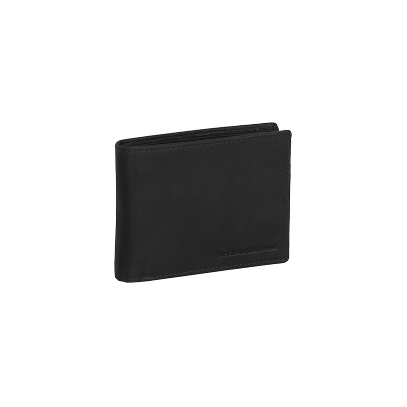Black Leather Wallet Walid, front view