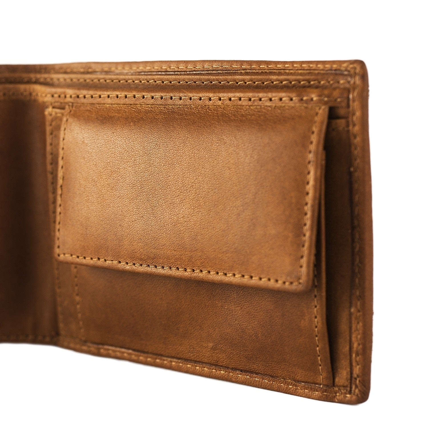 Cognac Leather Wallet Walid, detail view 1