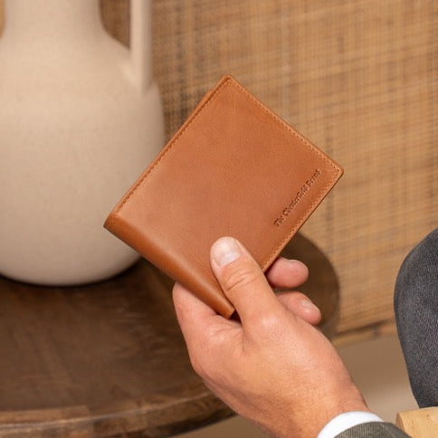 Cognac Leather Wallet Walid, product view 2