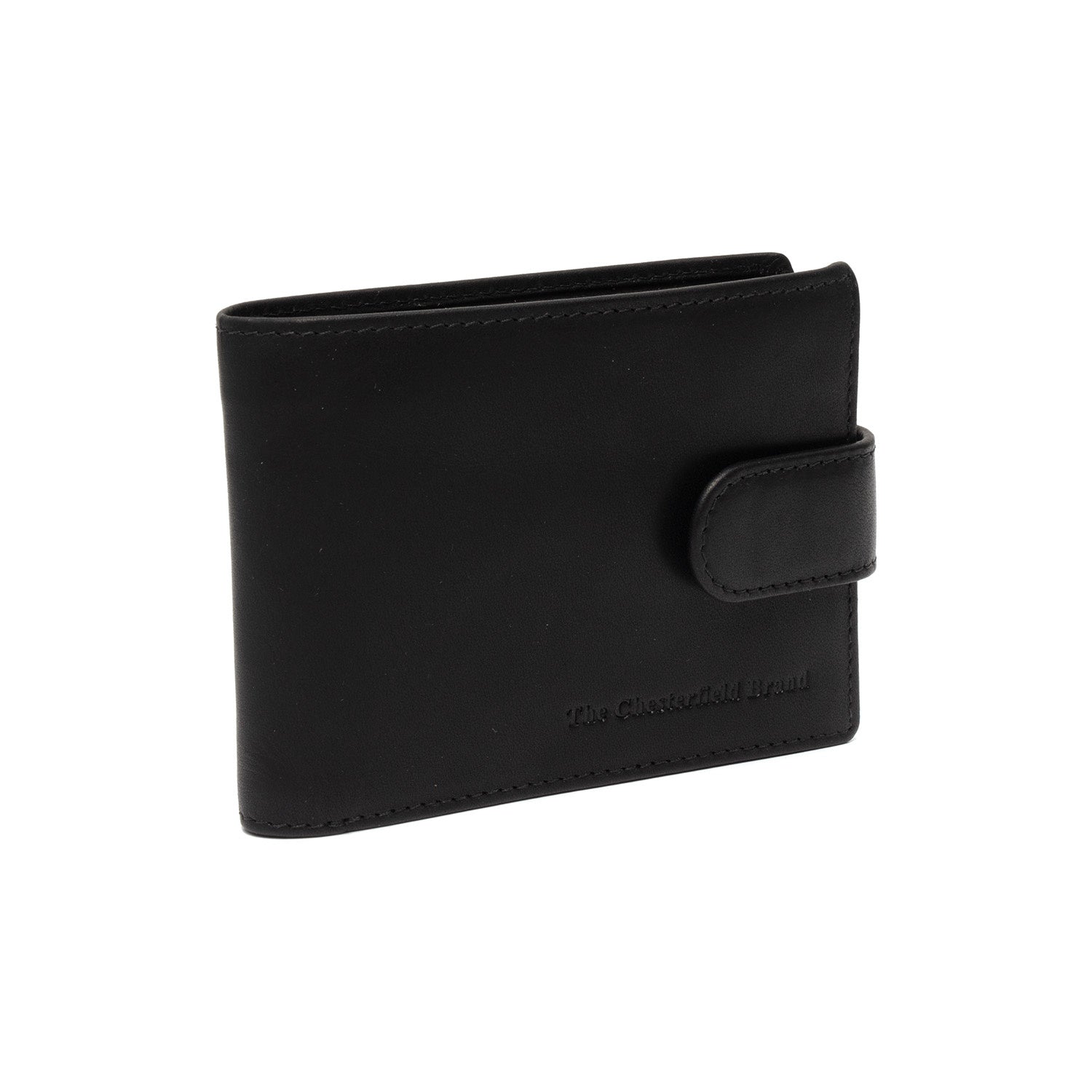 Black Leather Wallet Yamba, front view