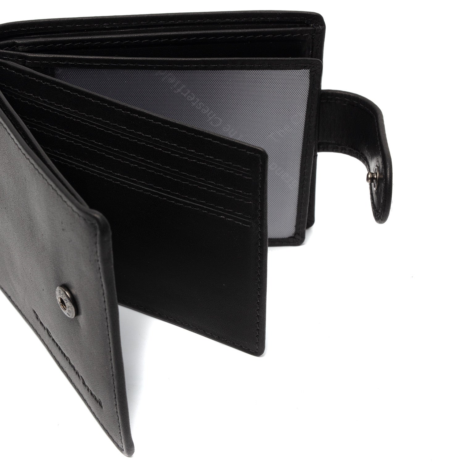 Black Leather Wallet Yamba, product view 3