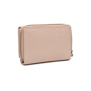 Beige Leather Wallet Zelan, detail view 4