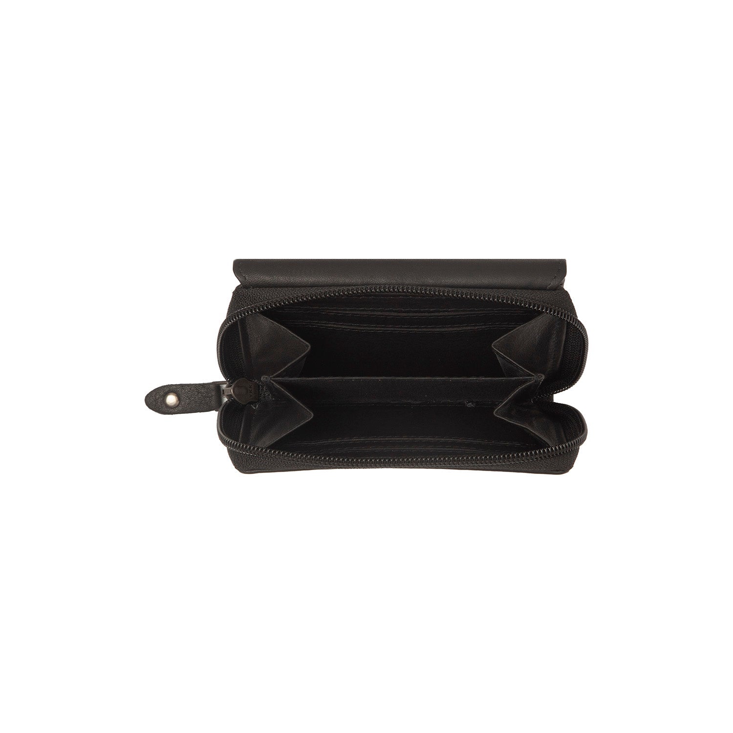 Black Leather Wallet Zelan, product view 3