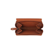 Cognac Leather Wallet Zelan, product view 3