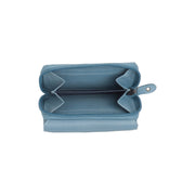 Sky Blue Leather Wallet Zelan, detail view 1