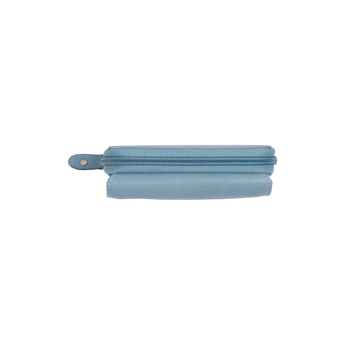 Sky Blue Leather Wallet Zelan, detail view 3