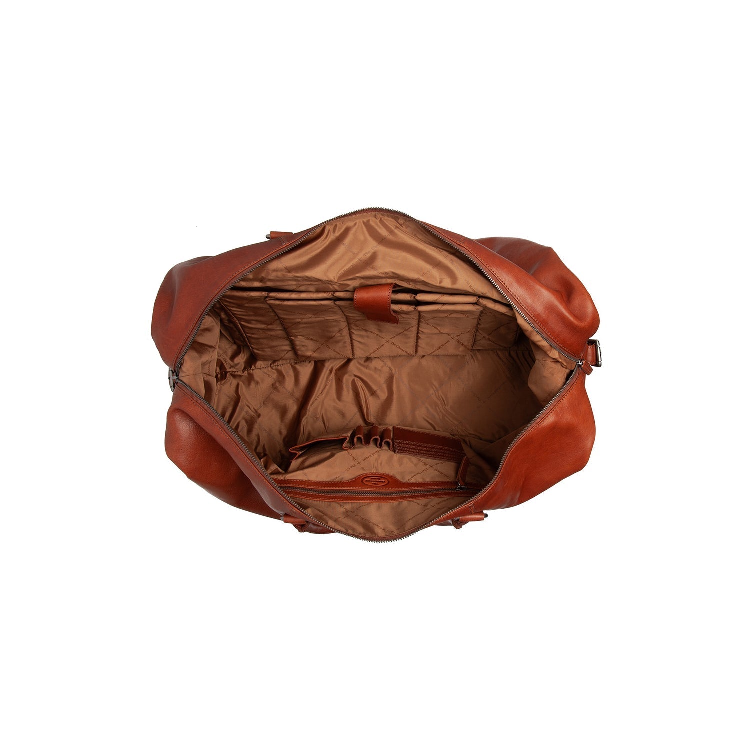 Cognac Leather Weekender Bag Cavoli, detail view 1