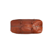 Cognac Leather Weekender Bag Cavoli, product view 3