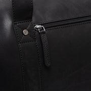 Black Leather Weekender Bag Conor, detail view 5