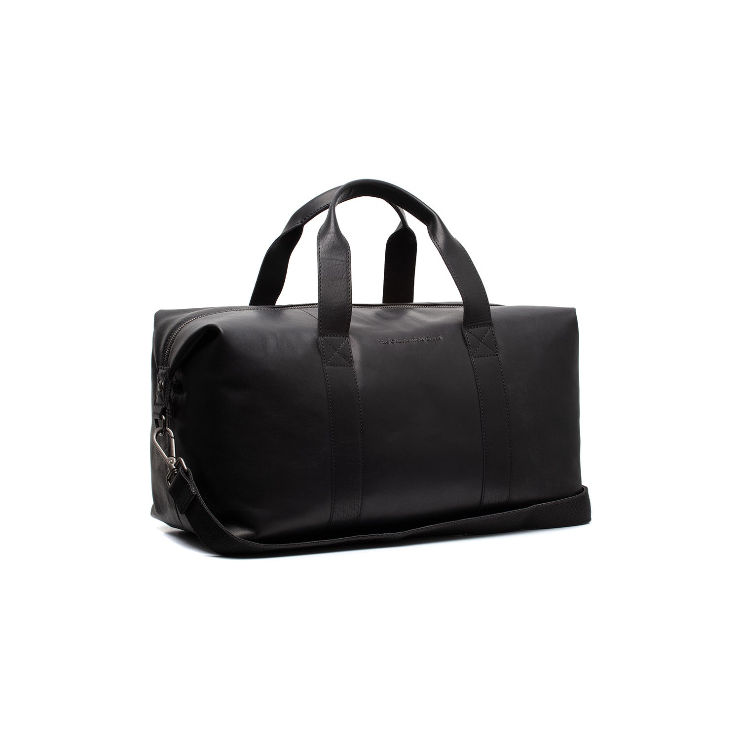 Black Leather Weekender Bag Conor, front view