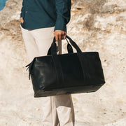 Black Leather Weekender Bag Conor, product view 3