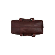 Brown Leather Weekender Bag Conor, detail view 4