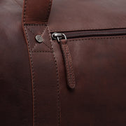 Brown Leather Weekender Bag Conor, detail view 7