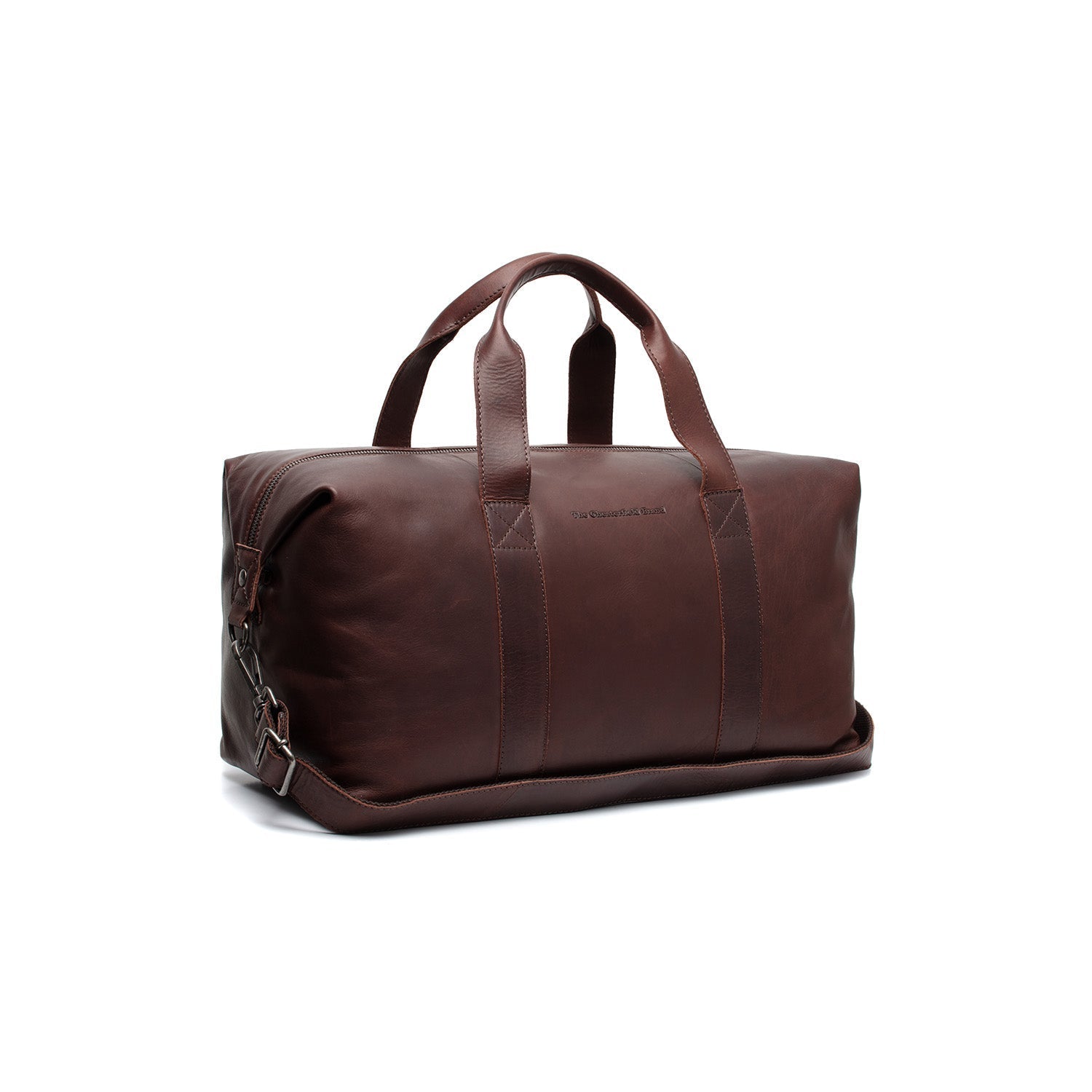 Brown Leather Weekender Bag Conor, front view