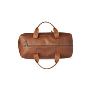 Cognac Leather Weekender Bag Conor, detail view 1