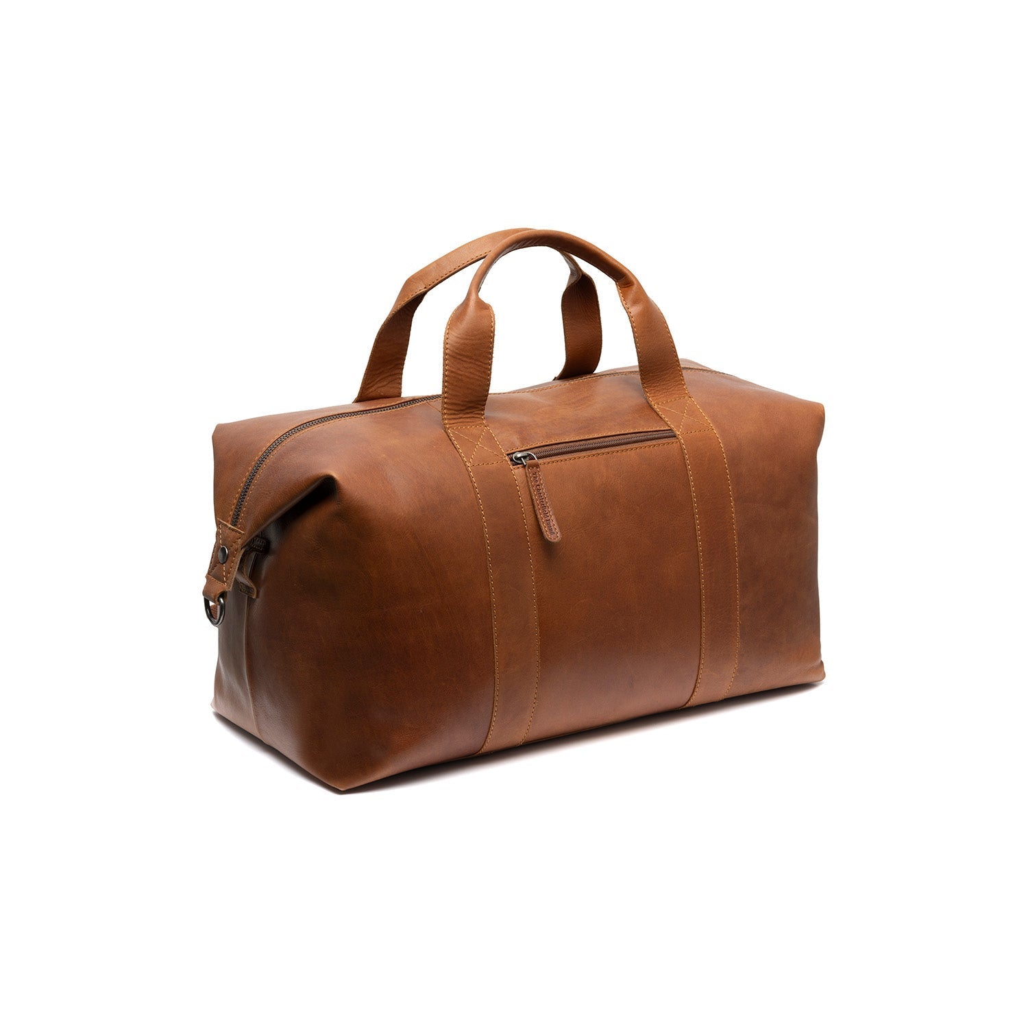 Cognac Leather Weekender Bag Conor, detail view 6