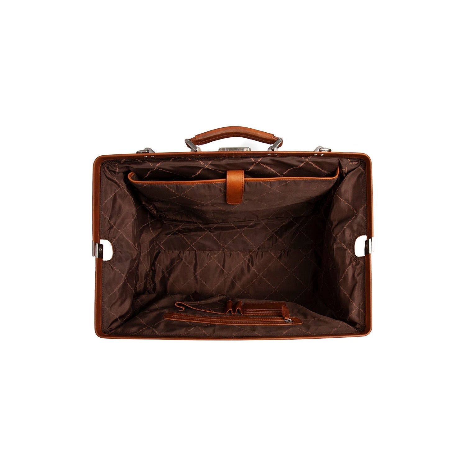 Cognac Leather Weekender Bag Corfu, detail view 3