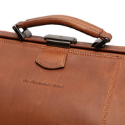 Cognac Leather Weekender Bag Corfu, product view 3